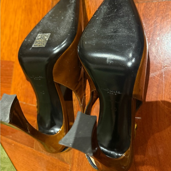 Saint Laurent women’s Dune Slingback Pump size 40 color burnished wood - Picture 10 of 12